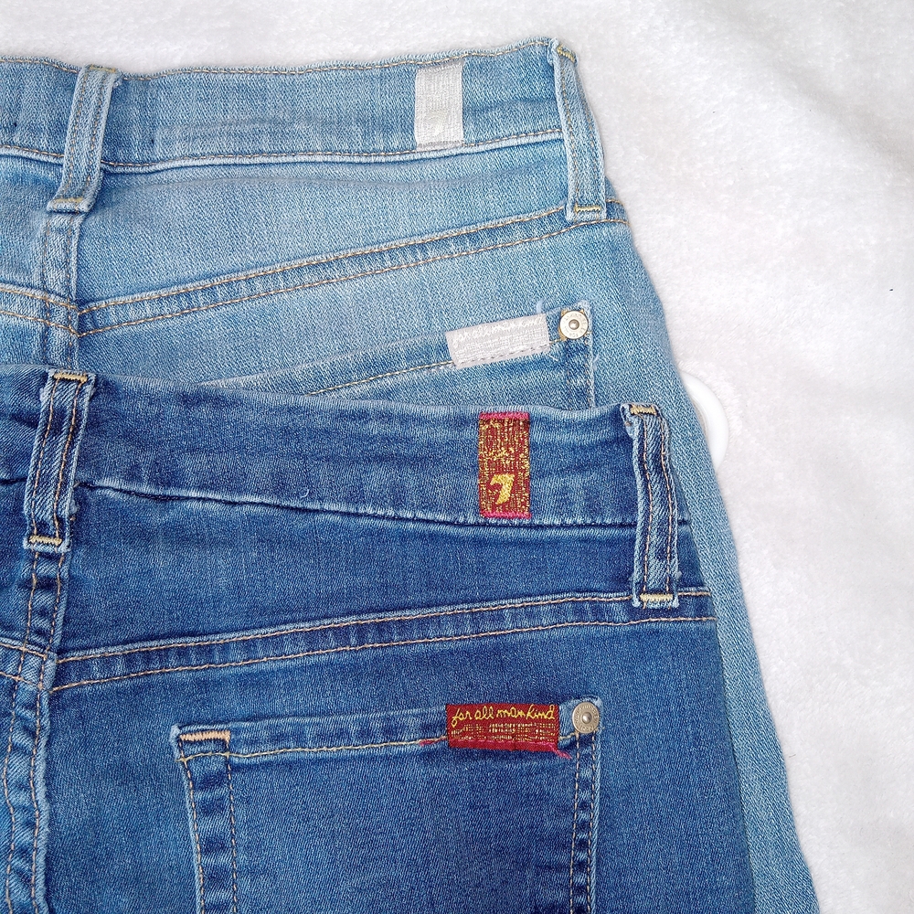 Seven For All Mankind Women’s Jeans (28x29) B(air) And Skinny Ankle (28×28) - Picture 8 of 15